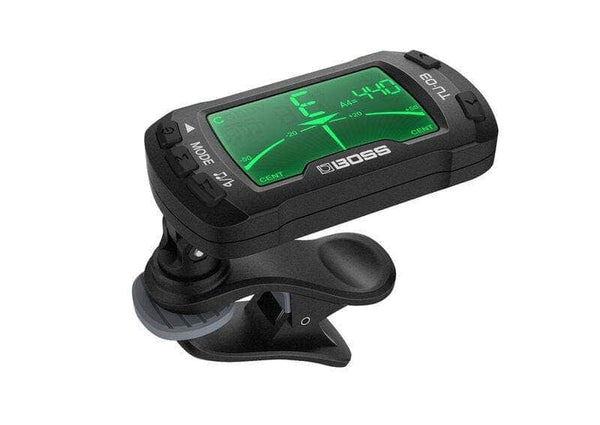 Boss TU-03 clip-on tuner metronome front