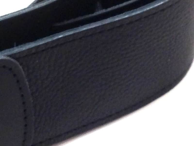 leather guitar strap detail