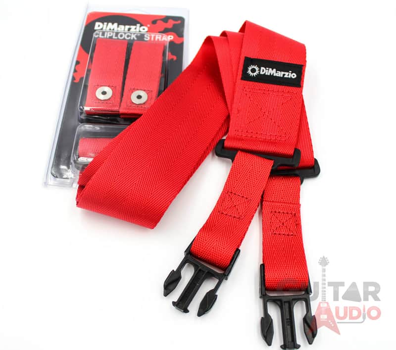 DiMarzio ClipLock guitar strap detail