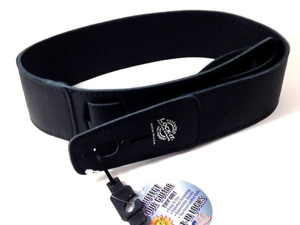 leather guitar strap front
