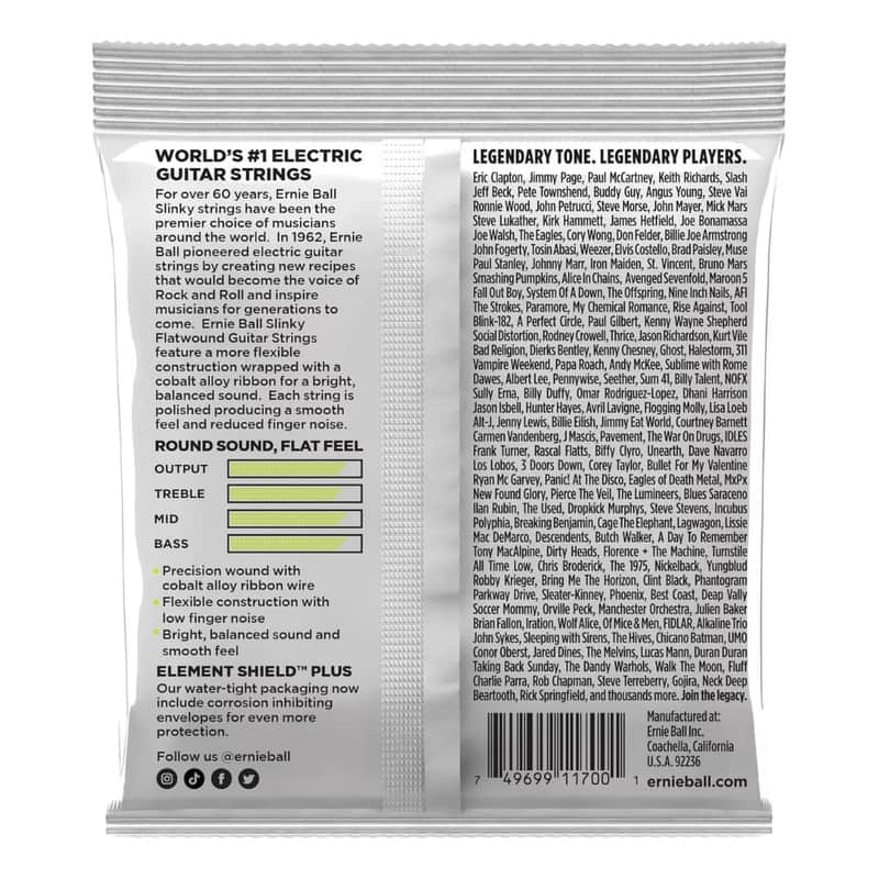 Ernie Ball Regular Slinky guitar strings detail